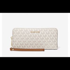 Authentic MK Vanilla Jet Travel Wallet